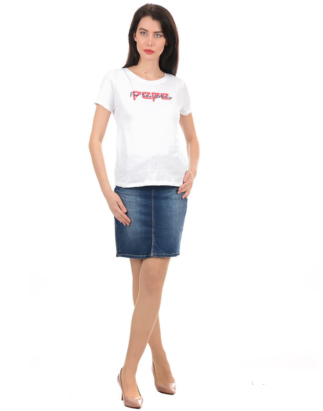 Pepe Jeans Women Casual Wear Off White T-Shirt